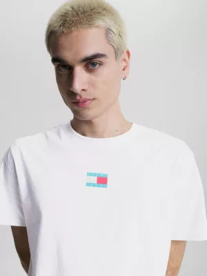 Camiseta clássica de malha com estampa da bandeira
