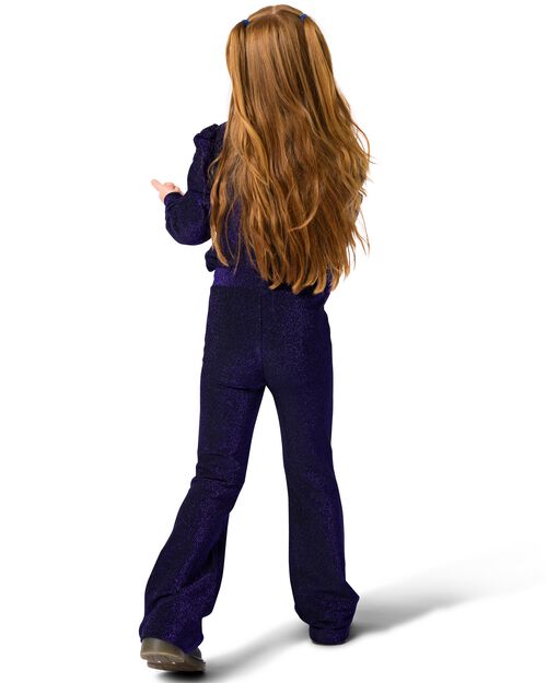 legging fille à paillettes violet