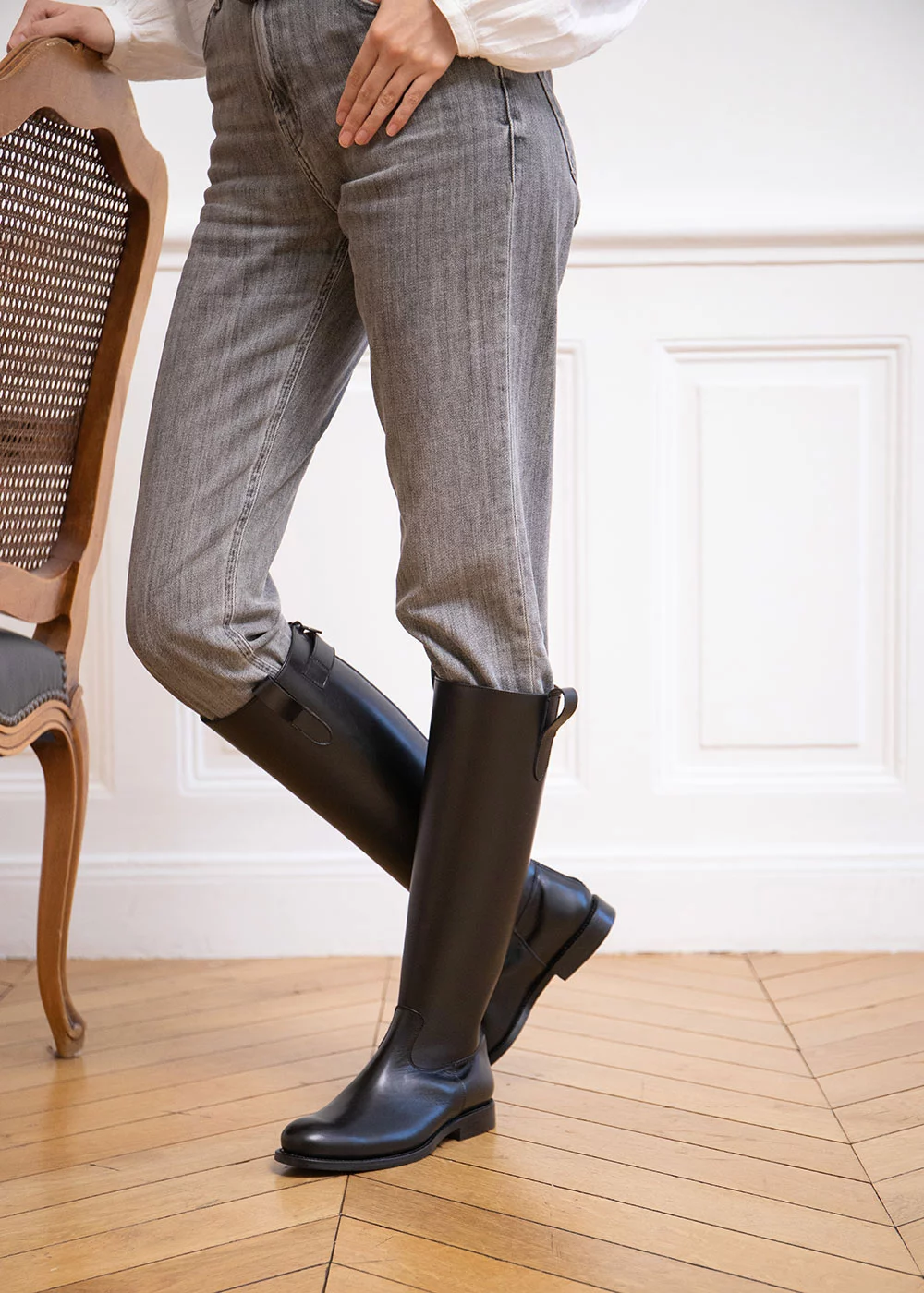 RIDING BOOTS VEAU NOIR