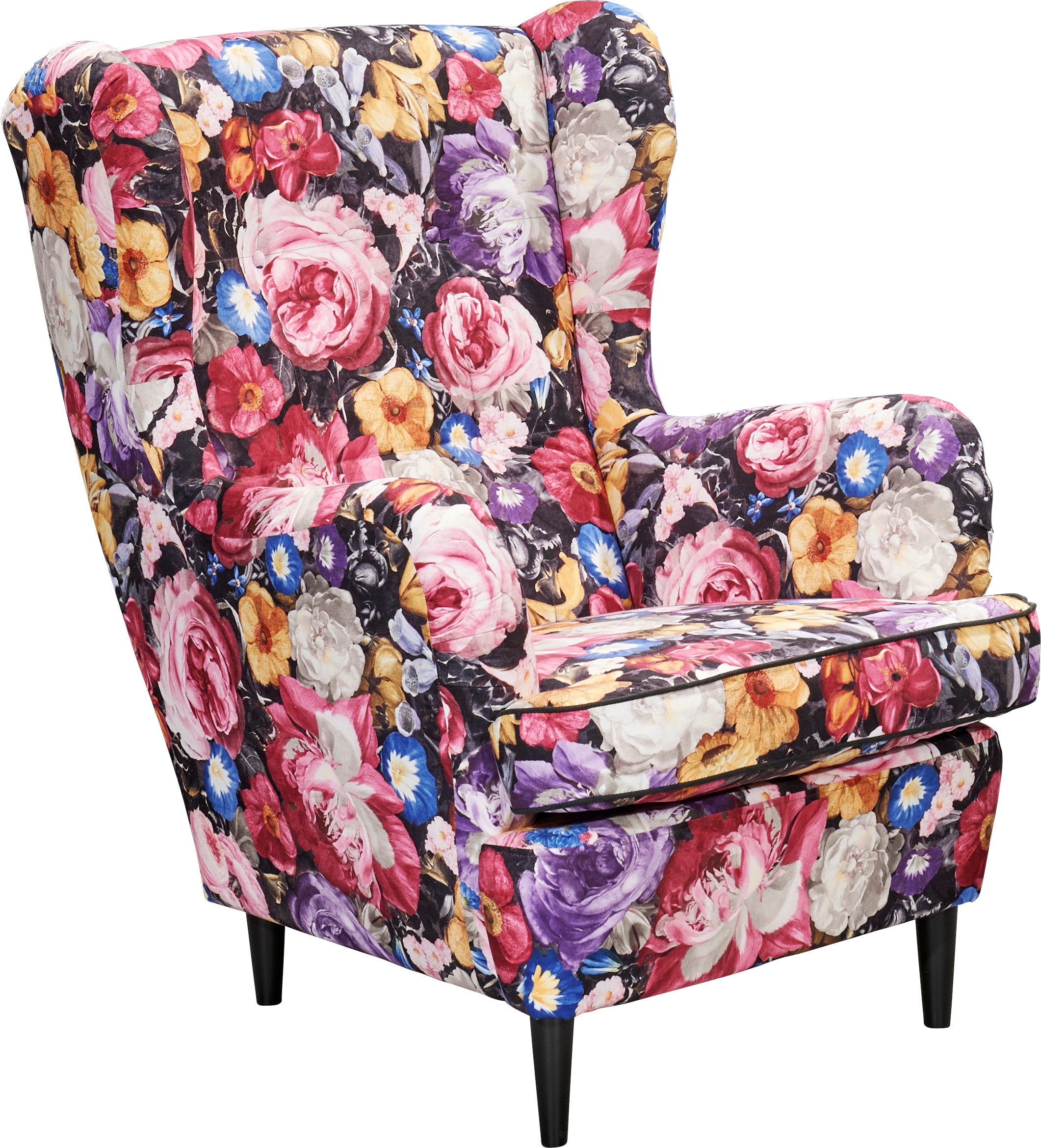 ED EXCITING DESIGN Ohrensessel »Laurel« mit Massivholzfüsse