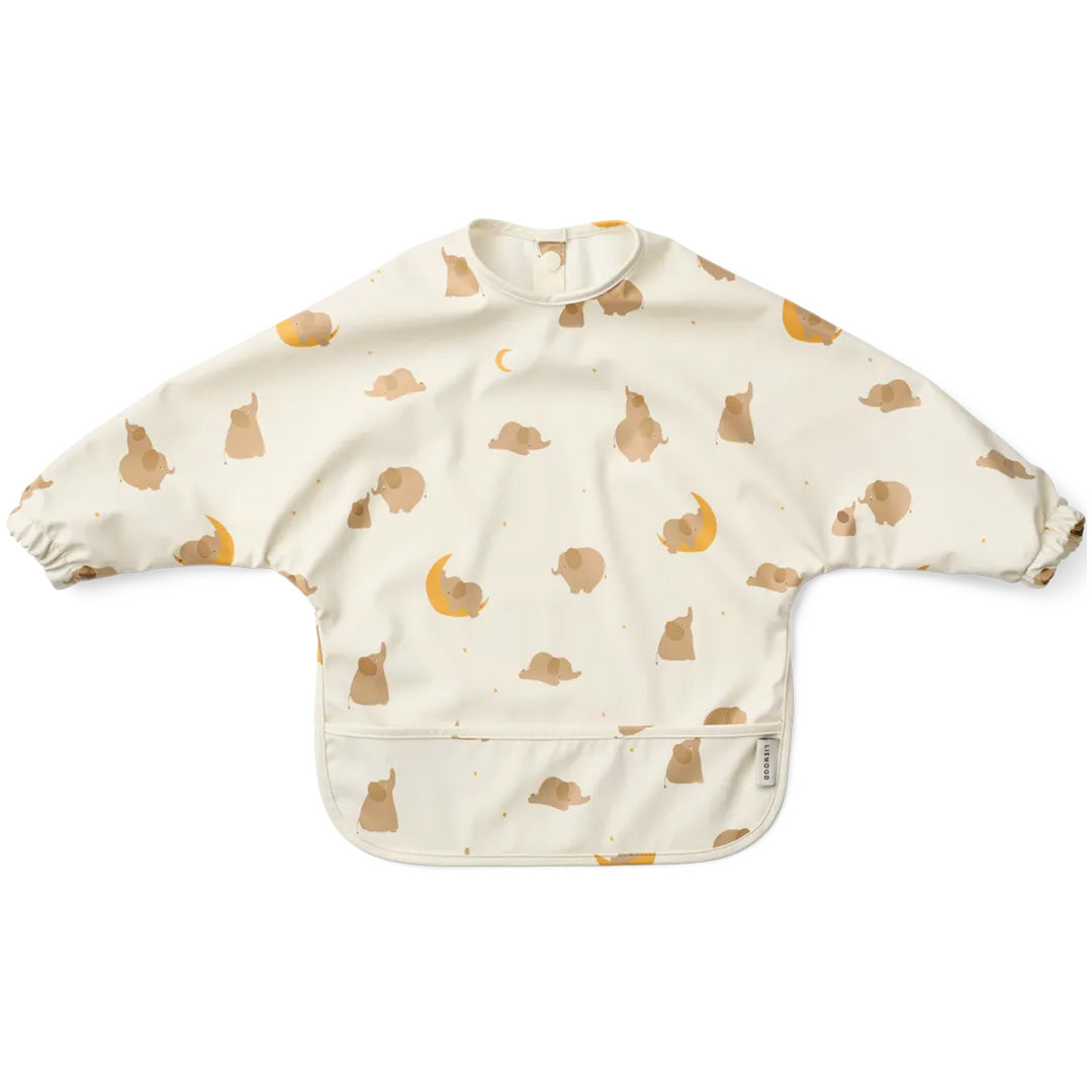 liewood mouwslab met voorvakje merle - elephant - creme de la creme