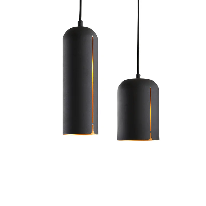 Woud - Gap Pendelleuchte, short / schwarz