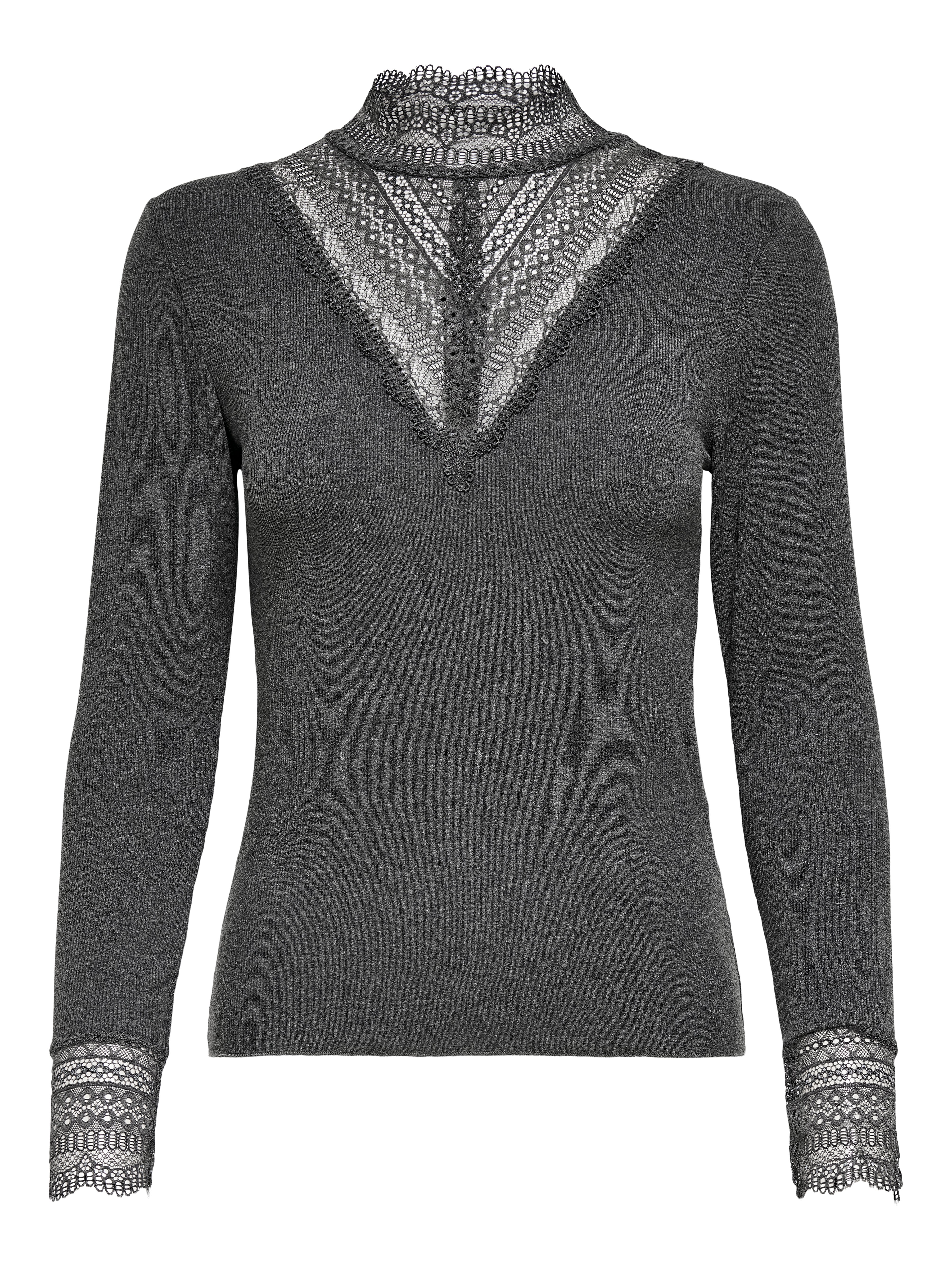 ONLTILDE Top Dark Grey Melange