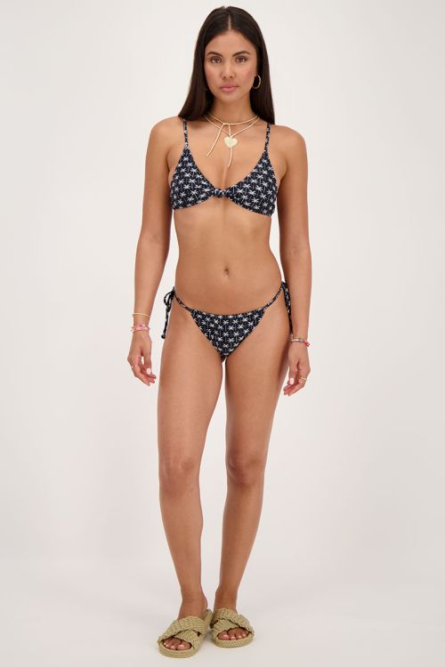 Zwarte bikini set met palmbomen