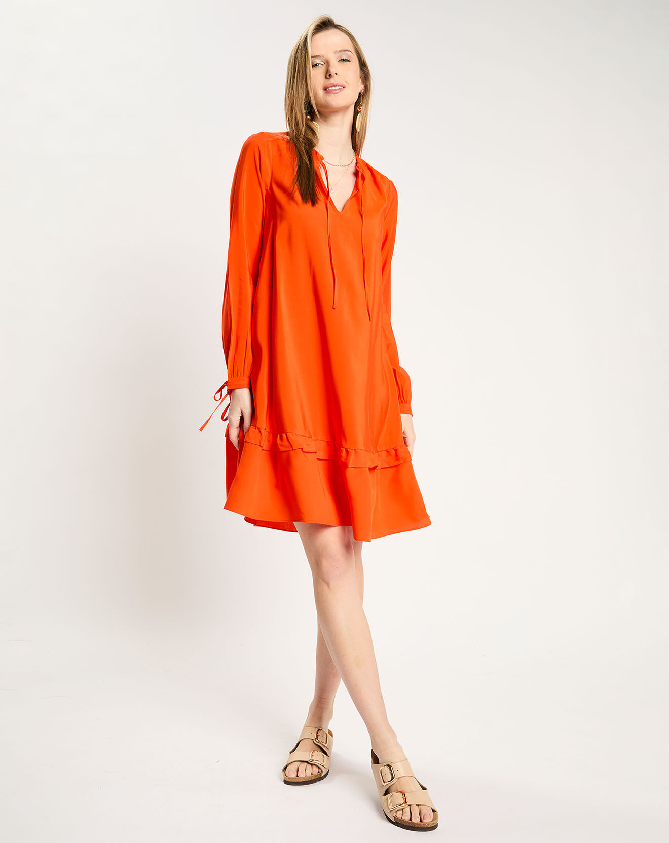 Scotch & Soda Robe courte à volants rouge