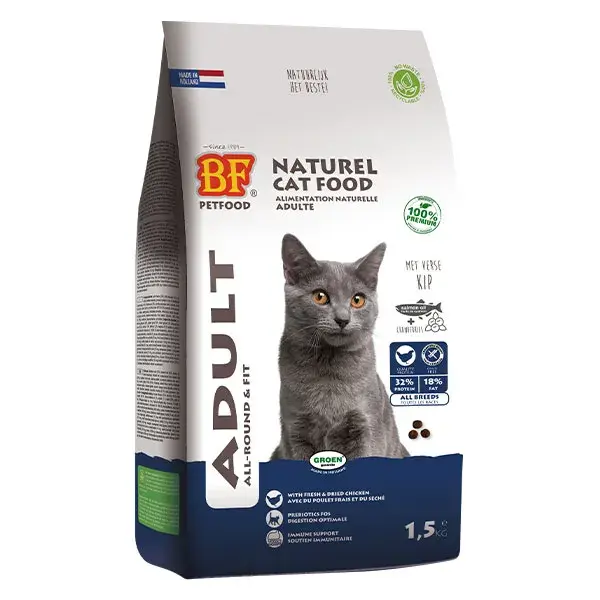 Croquetes BF Petfood para gatos adultos, 1,5 kg