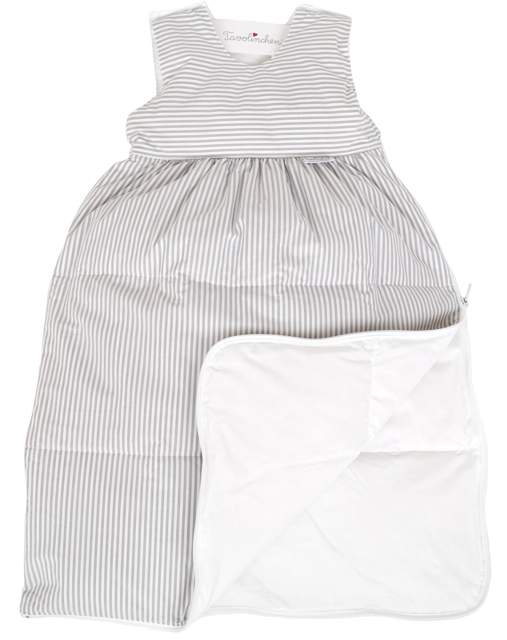 Daunen-Schlafsack TAVOLINCHEN MINI gestreift in grau
