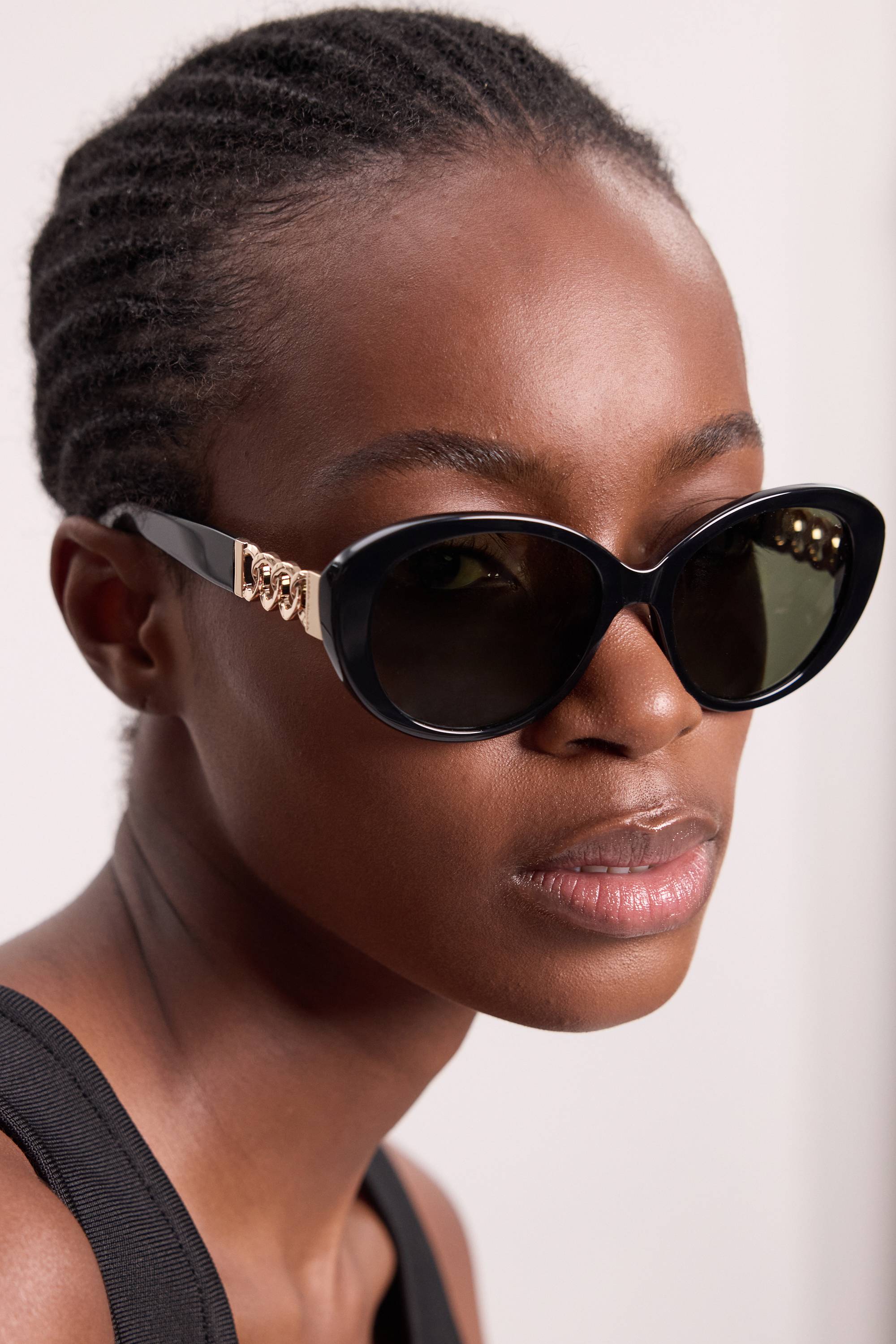 KarenMillen Lunettes De Soleil Carrées À Détails Dorés