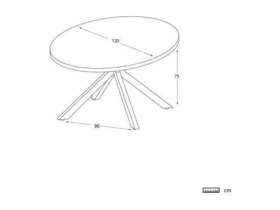 Table à manger effet bois naturel 120x75