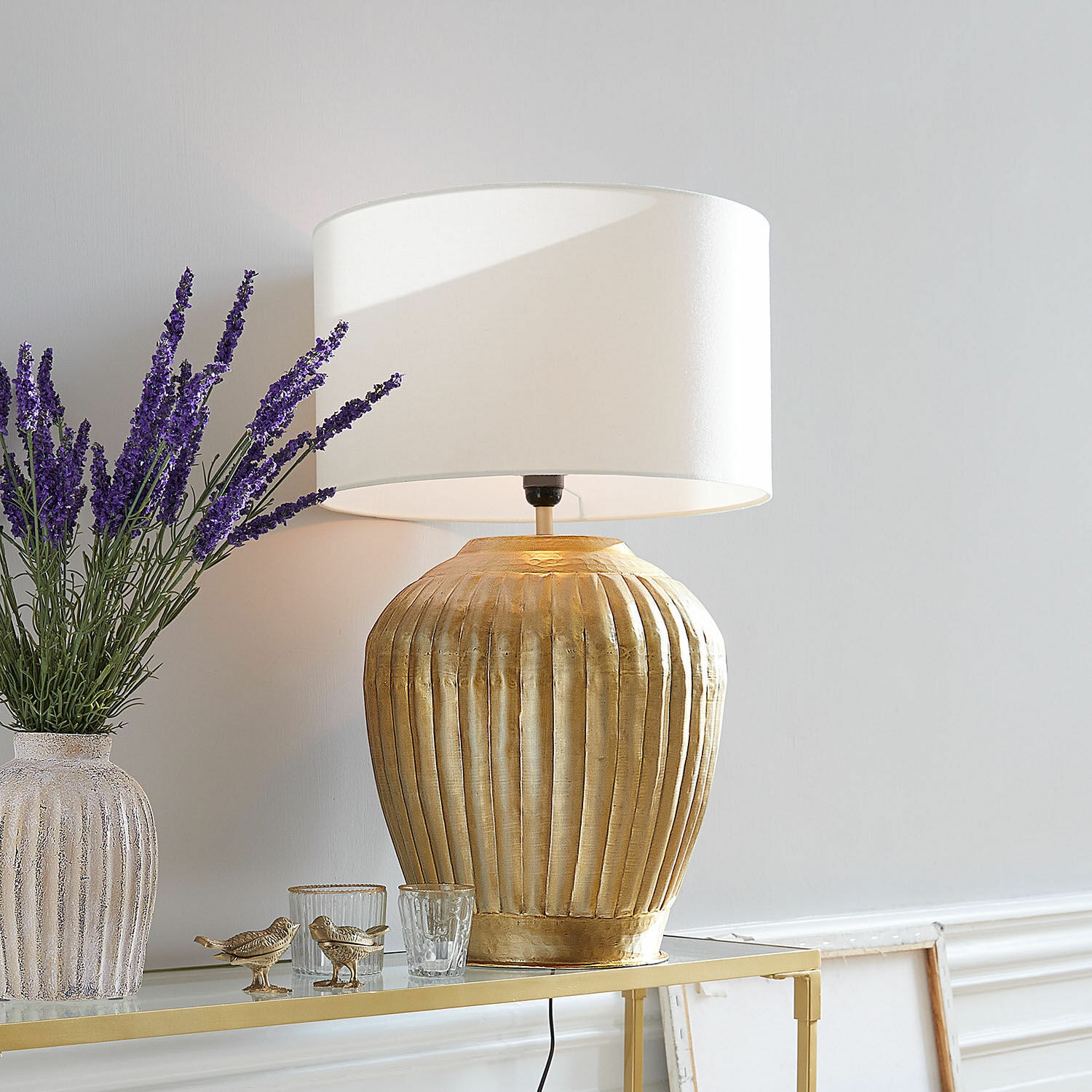 Tischlampe Fauville gold/creme