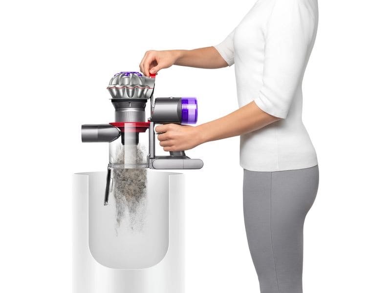 Dyson Akku-Hand- und Stielsauger V8 Advanced Silber/Violett Kabelloser Staubsauger für Haushalte mit Haustieren