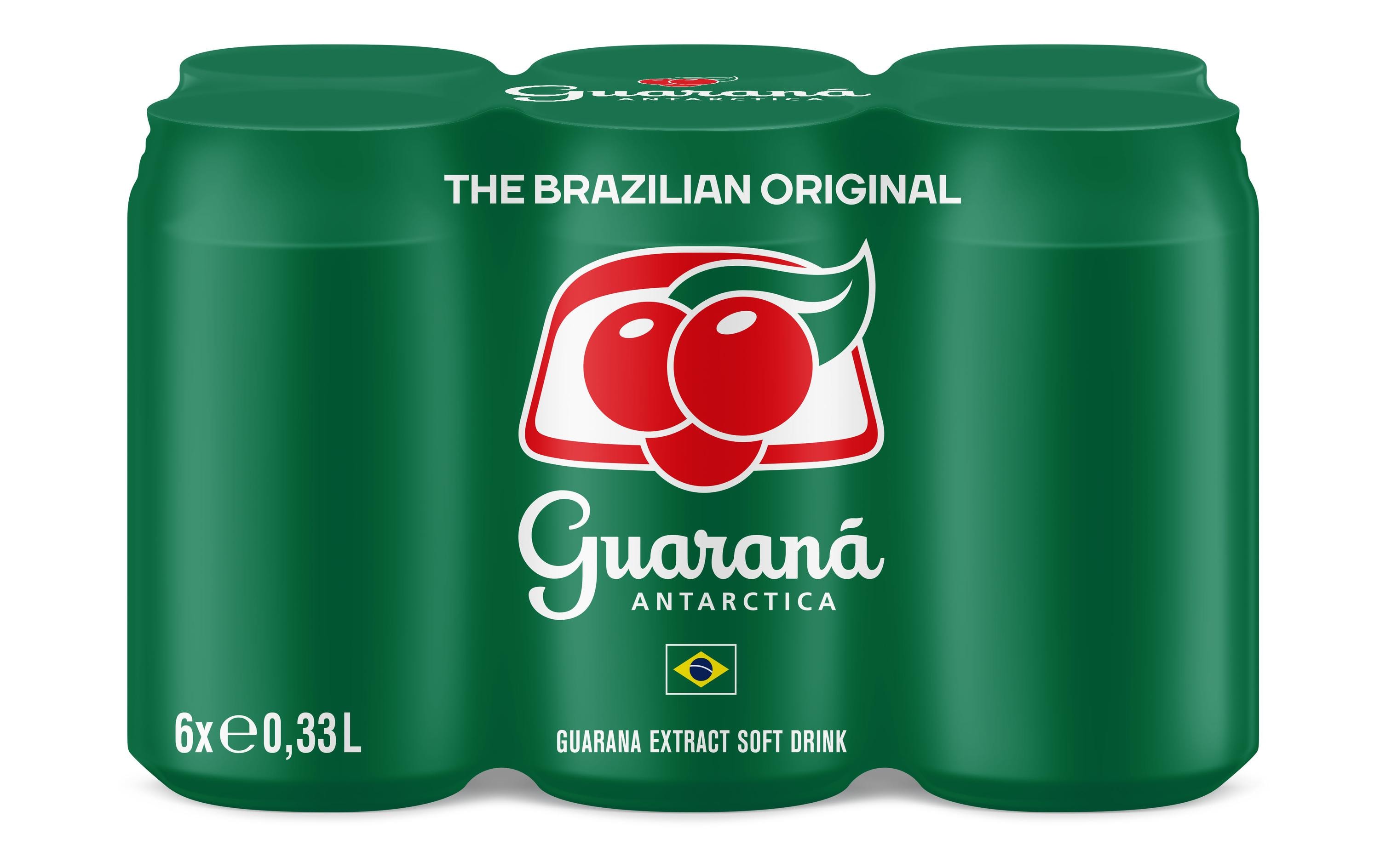 Guarana Antarctica 6 x 330 mlKoffeinhaltiges Erfrischungsgetränk mit Guarana