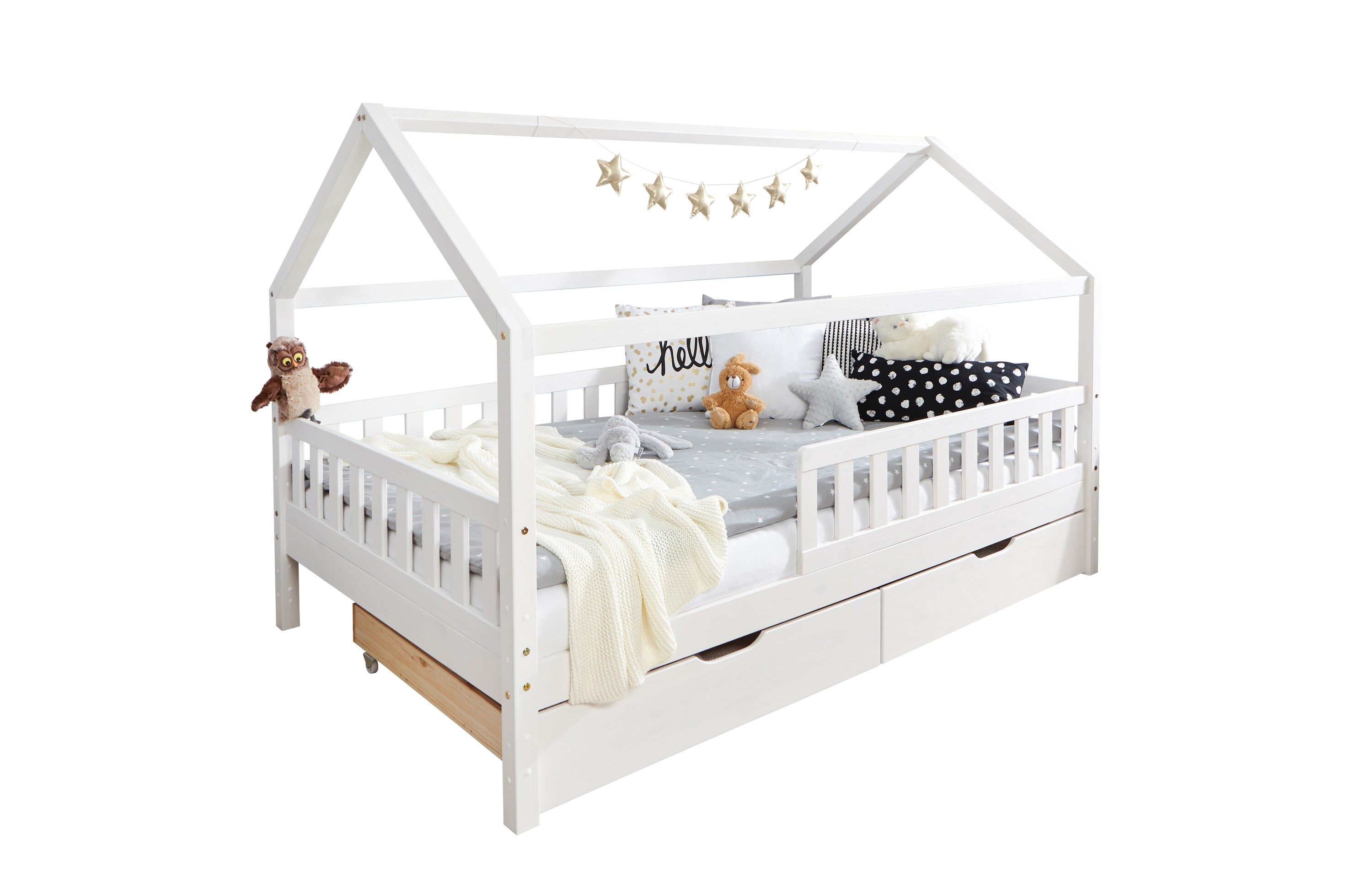 TiCAA Kinderbett Hausbett 