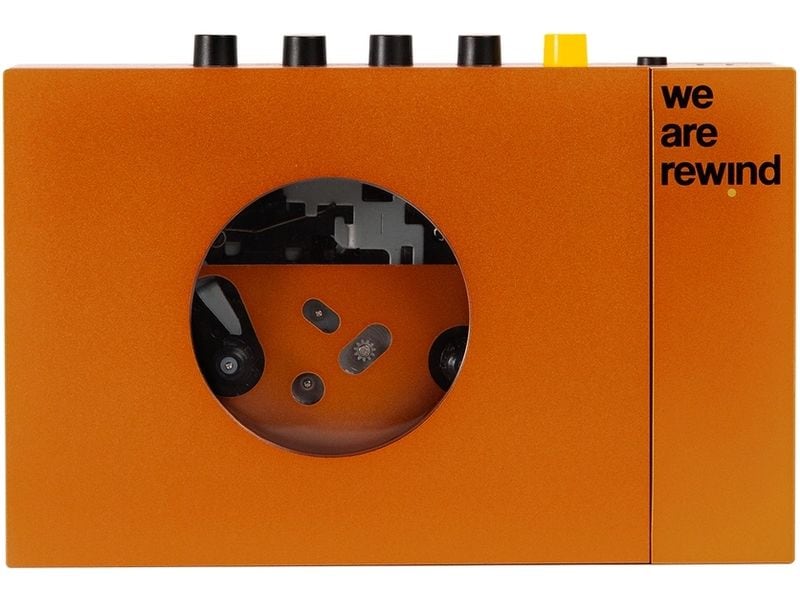 CE Portabler Kassettenspieler we are rewind Orange Tragbarer Kassetten-Player mit Bluetooth