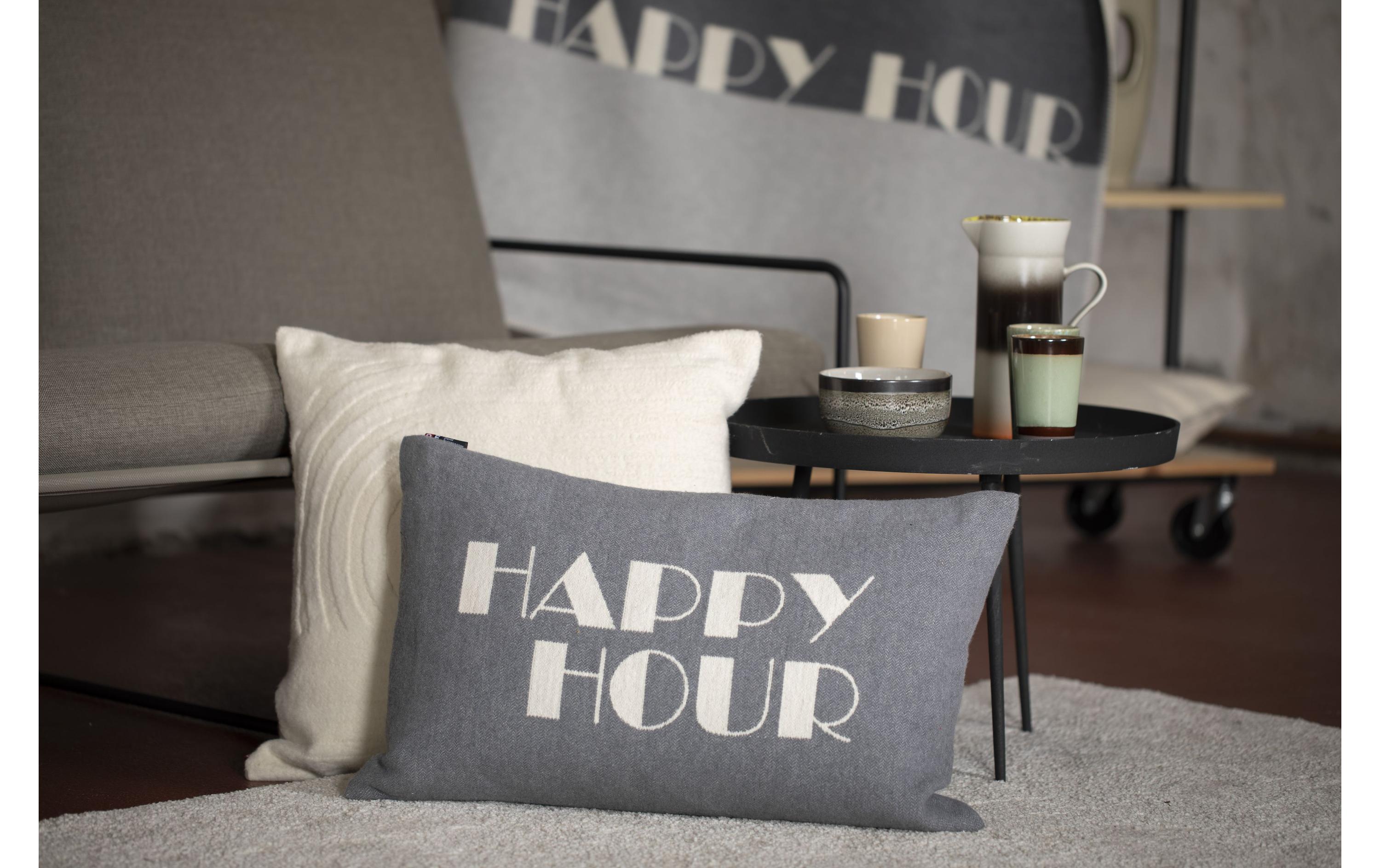 Kissenbezug Nova Happy Hour 40 x 60 cm, GrauKissenhülle mit Hotelverschluss