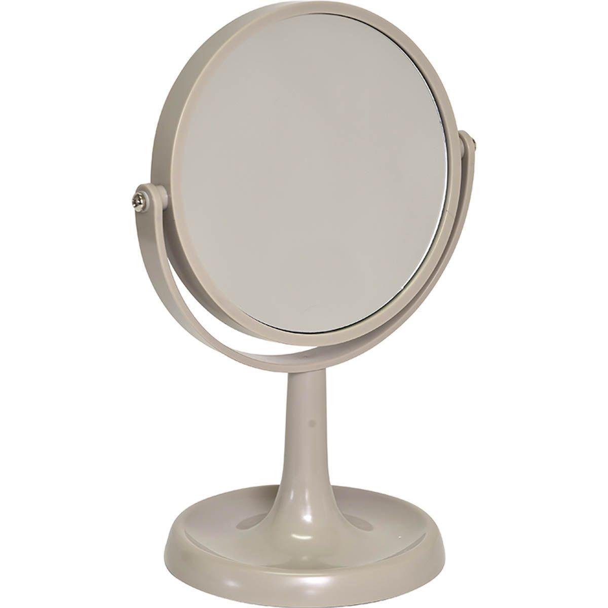 MIROIR BASE VIDE POCHE ABS 1 FACE NORMAL 1 FACE GROSSISSANTE