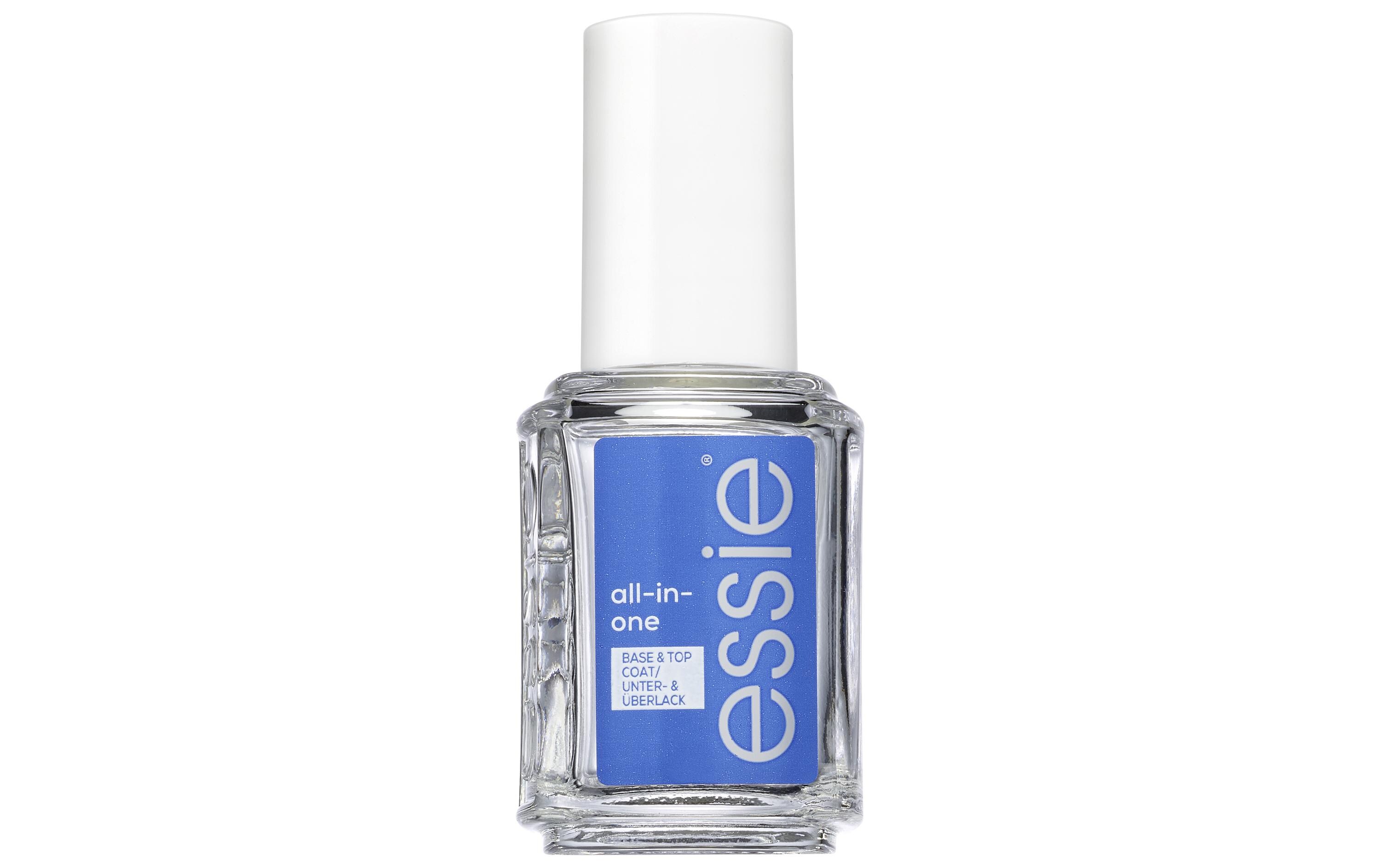 Basecoat Nagelfplege Unterlack All in One, 13.5 mlEssies Alleskönner – Der Unterlack all in one. Dieser 3-in1-Lack kann als Unter- und Überlack genutzt werden.