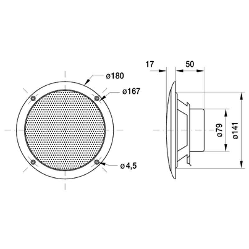 Visaton FR 16 WP zoutwaterbestendige 6.5 inch speaker wit