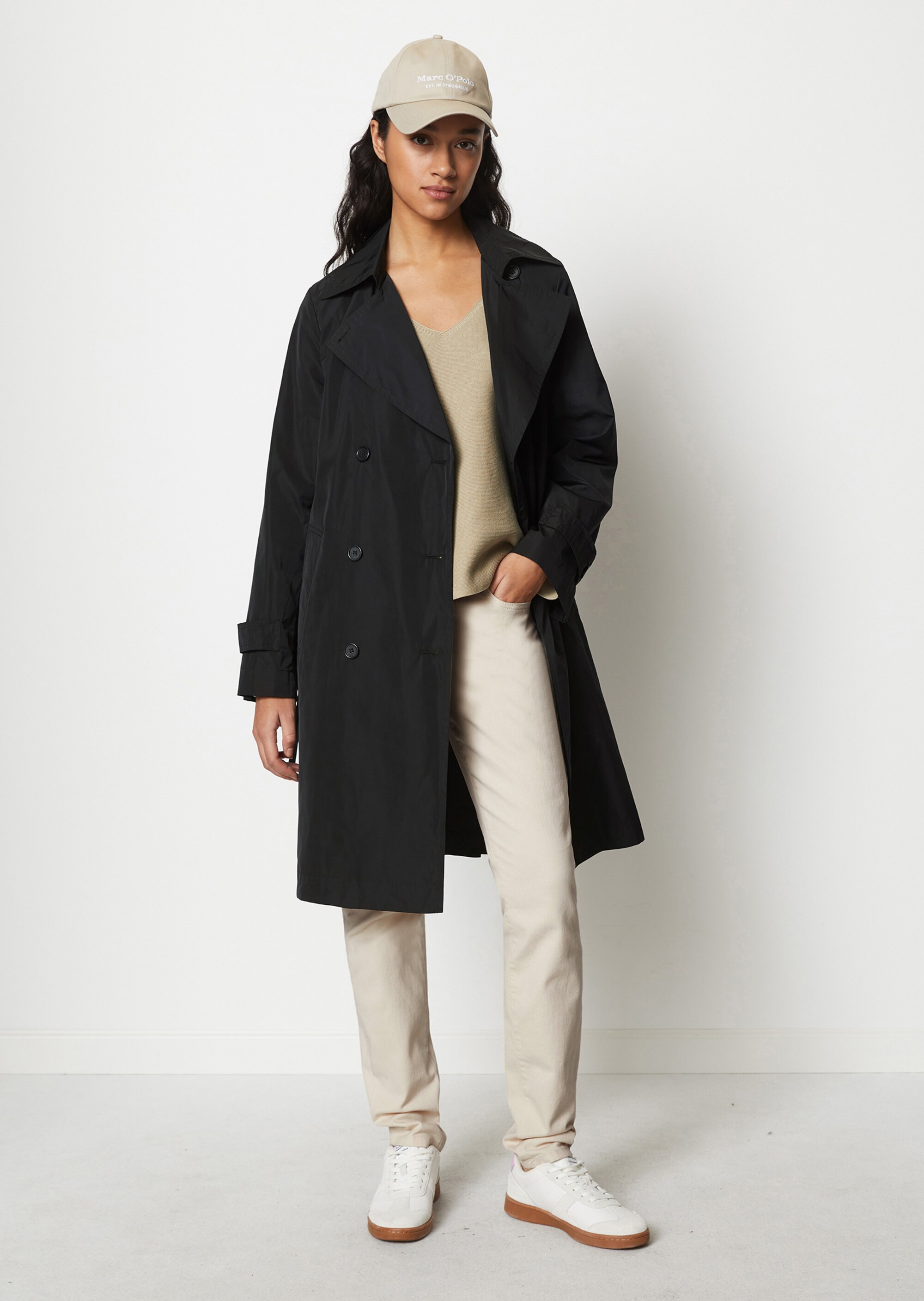 Trenchcoat regularmit wasserabweisender Oberfläche