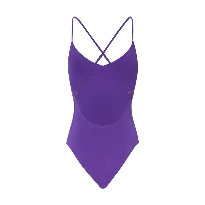 SMALLABLE BASICS Maillot De Bain 1 Pièce Bretelles Croisées | Myrtille