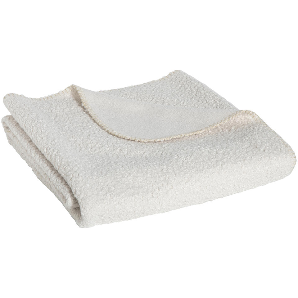 Plaid Boucle Off-White 130x160 cm