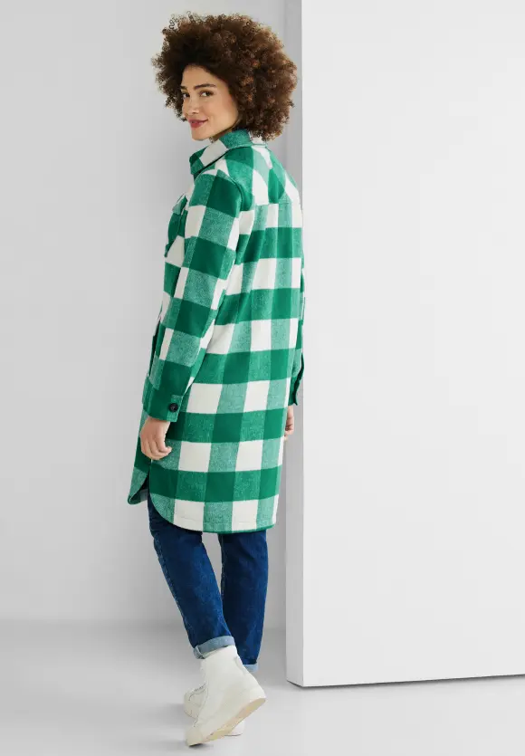 Overshirt mit Karomuster - garden green