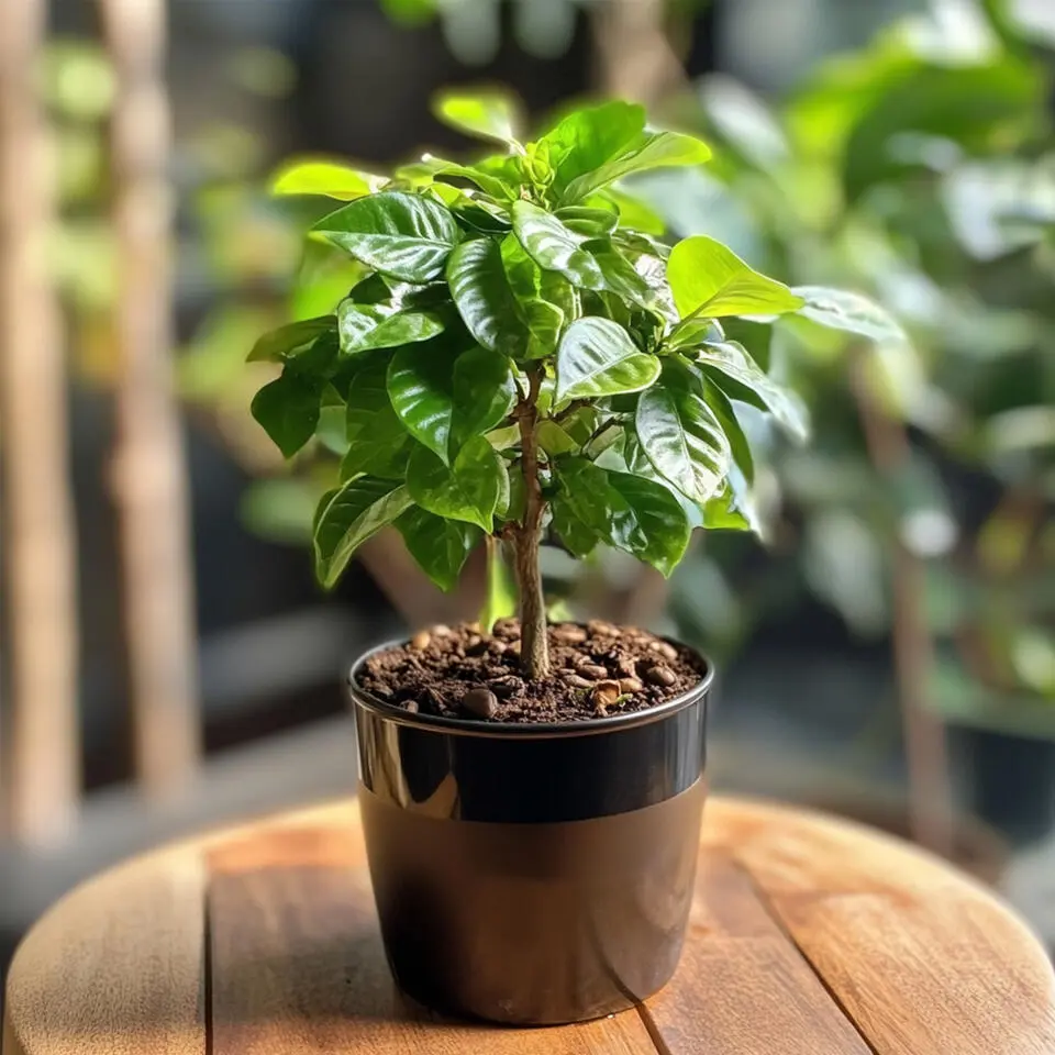 Koffieplant - Coffea arabica - Hoogte 25-40cm - ⌀12cm
