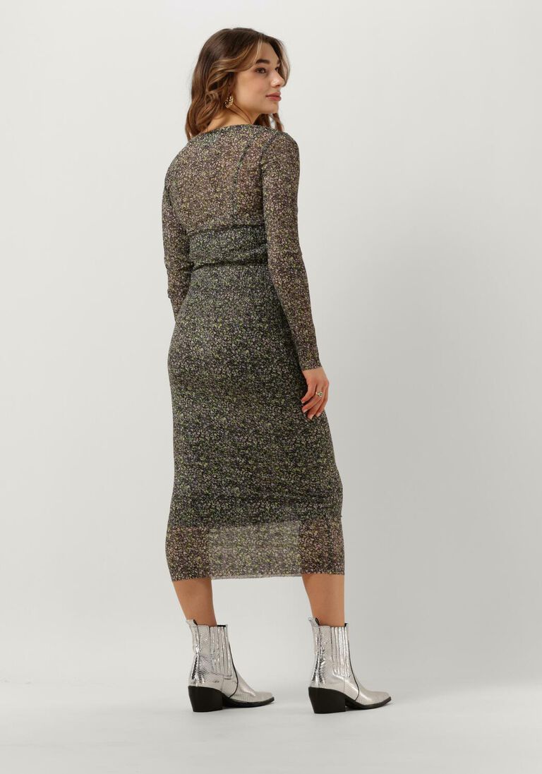 CATWALK JUNKIE mint catwalk junkie midi jurk dr moss flowers mesh