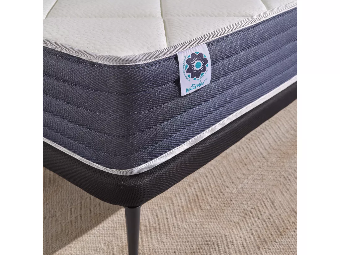Naturalex - Matelas Royalvisco 160x200 cm - Multicouches HR - Blue Latex - Très épais 24 cm, Mousse à mémoire de forme, 7 zones, face été, hiver - Confortable