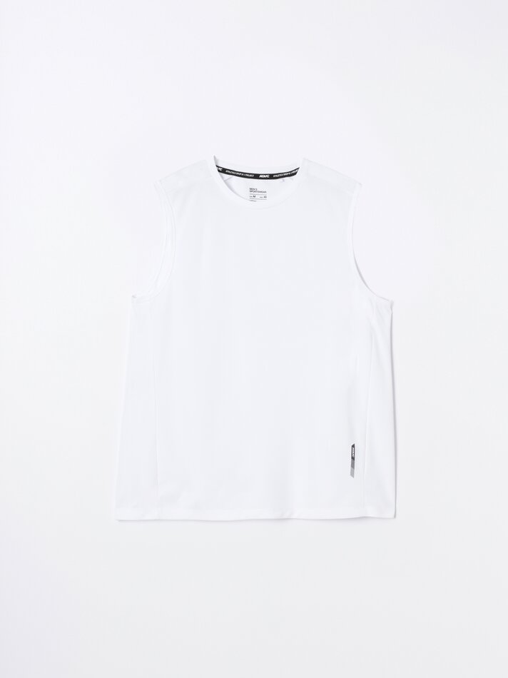 Camiseta esportiva sem mangas - Branca