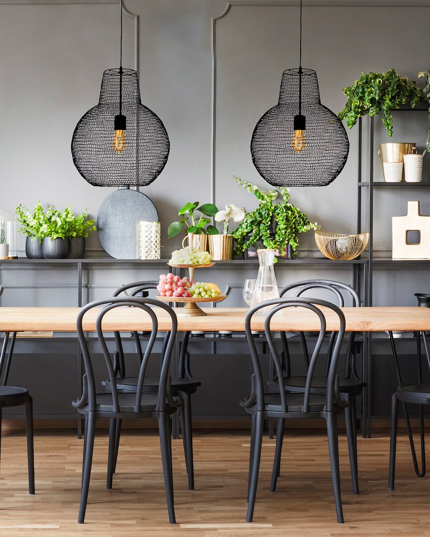 Trassel taklampe Sort Ø:45cm E27