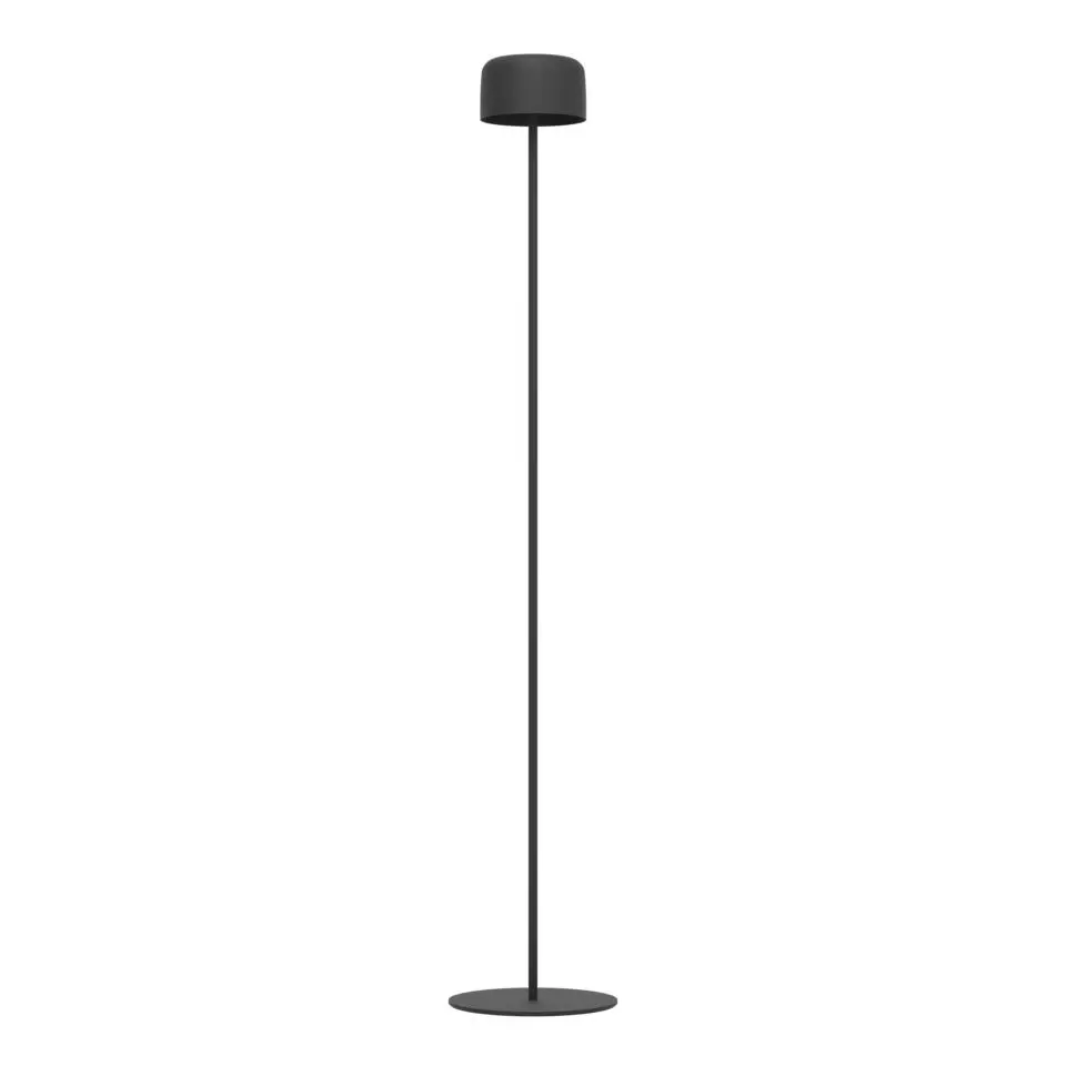 EGLO Roccanova-L Vloerlamp - Solar - 120 cm - Zwart - Oplaadbaar