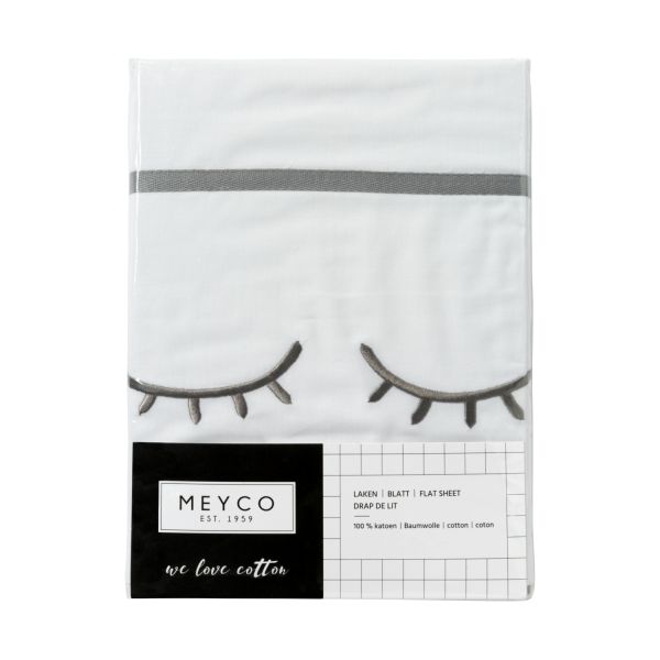 Meyco Sleepy Eyes Ledikantlaken Grijs 100 x 150 cm