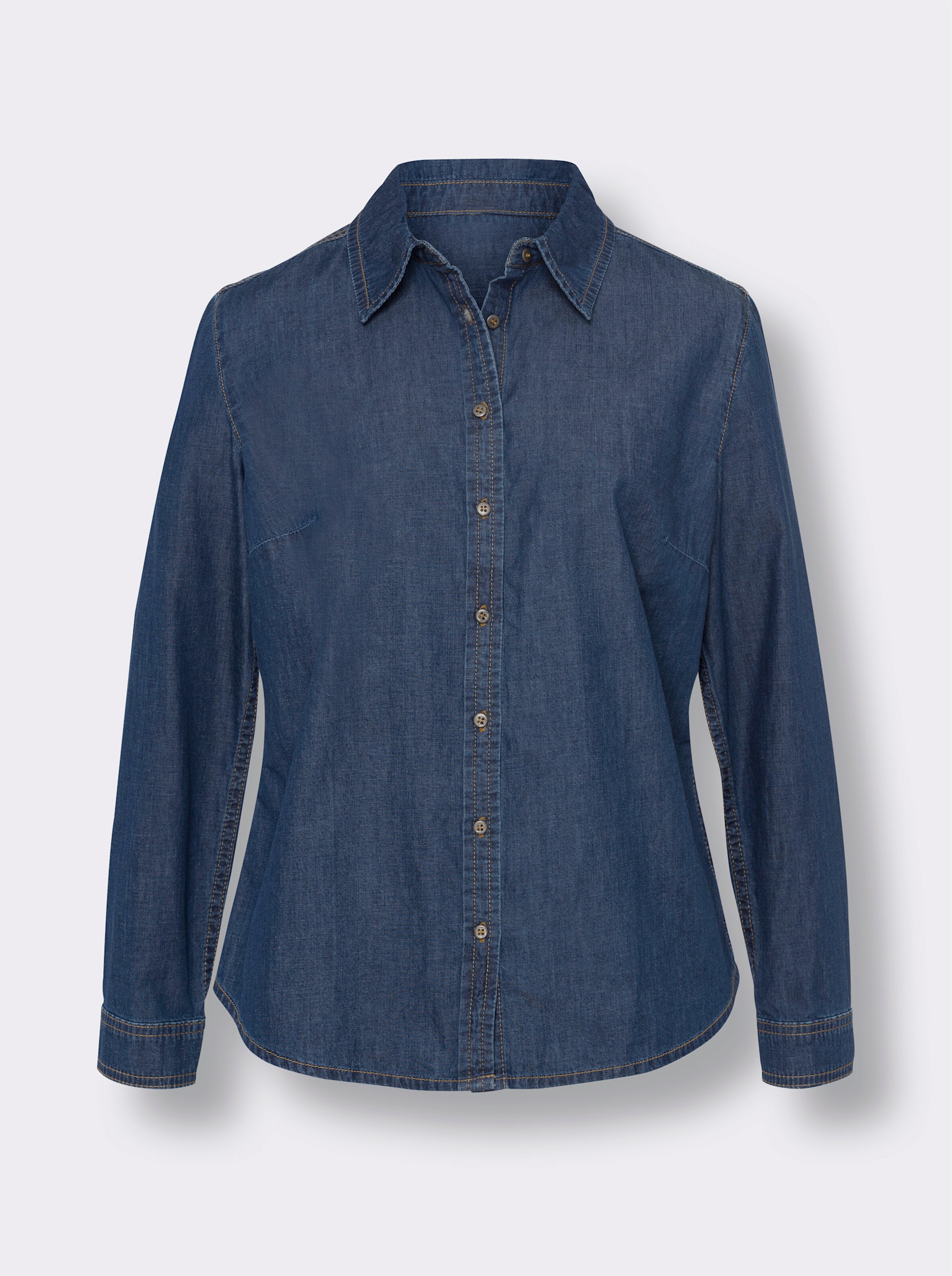 Jeansbluse mit Metallknöpfen