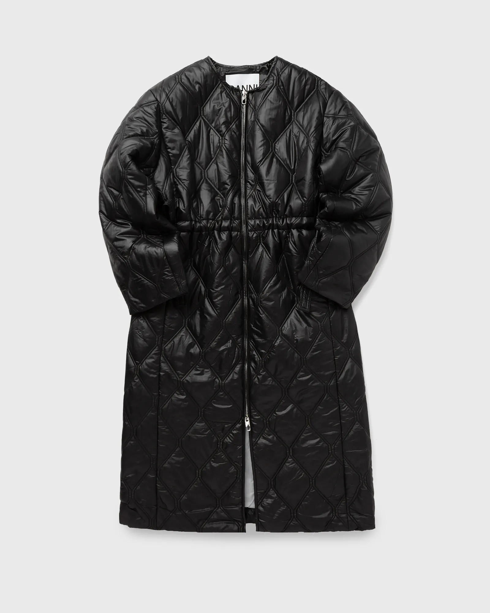 Ganni Shiny Quilt Long Coat