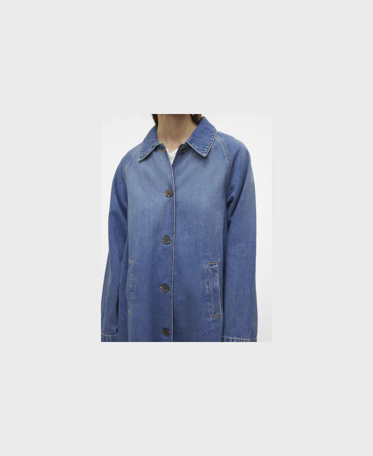 Vero Moda VMSOPHIE LS LONG DENIM COAT VMA Medium blue denim