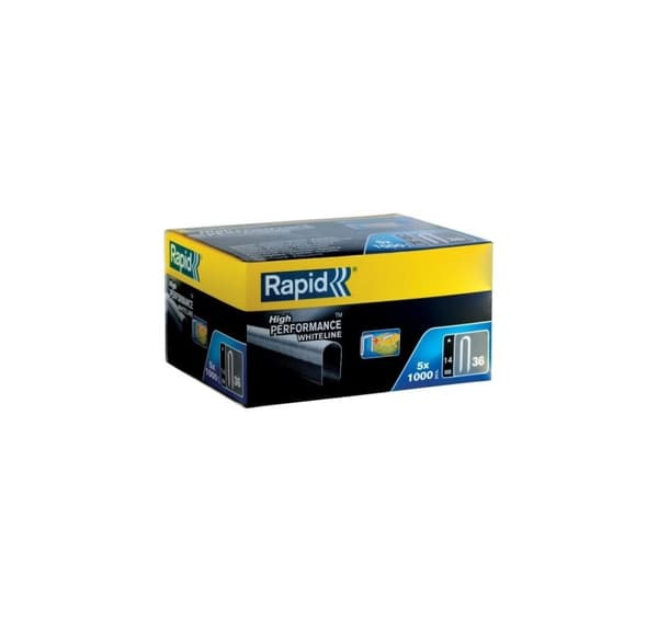 Klemmer for wire, 5000 stk, 14mm, hvit 36/14, Rapid