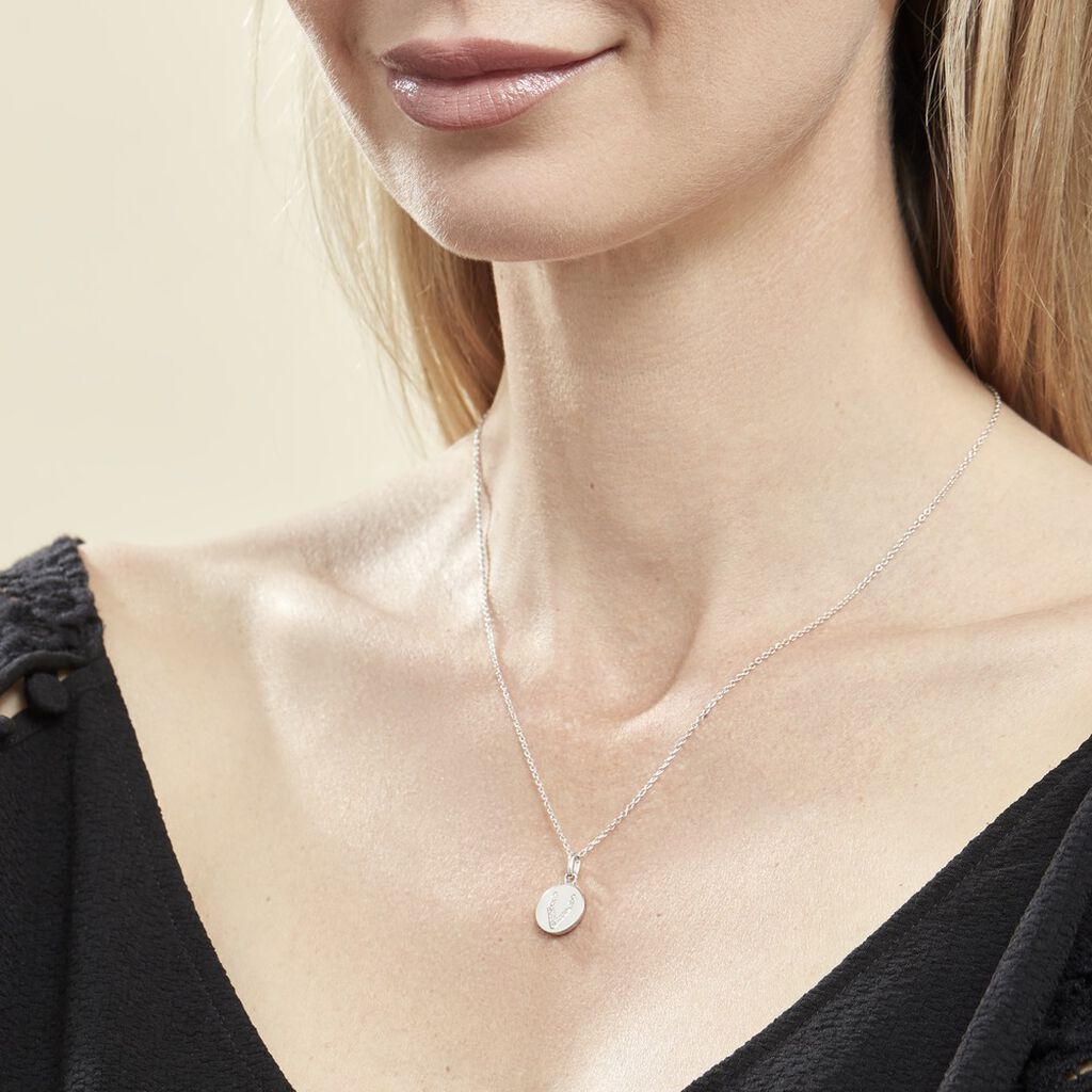 Collier Argent Eugenien Oxydes De Zirconium