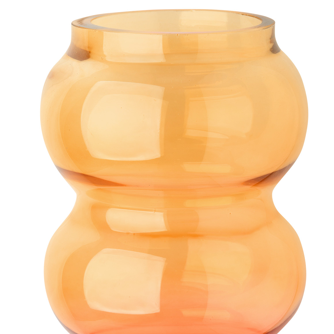 Vase in welliger Form pink / bunt