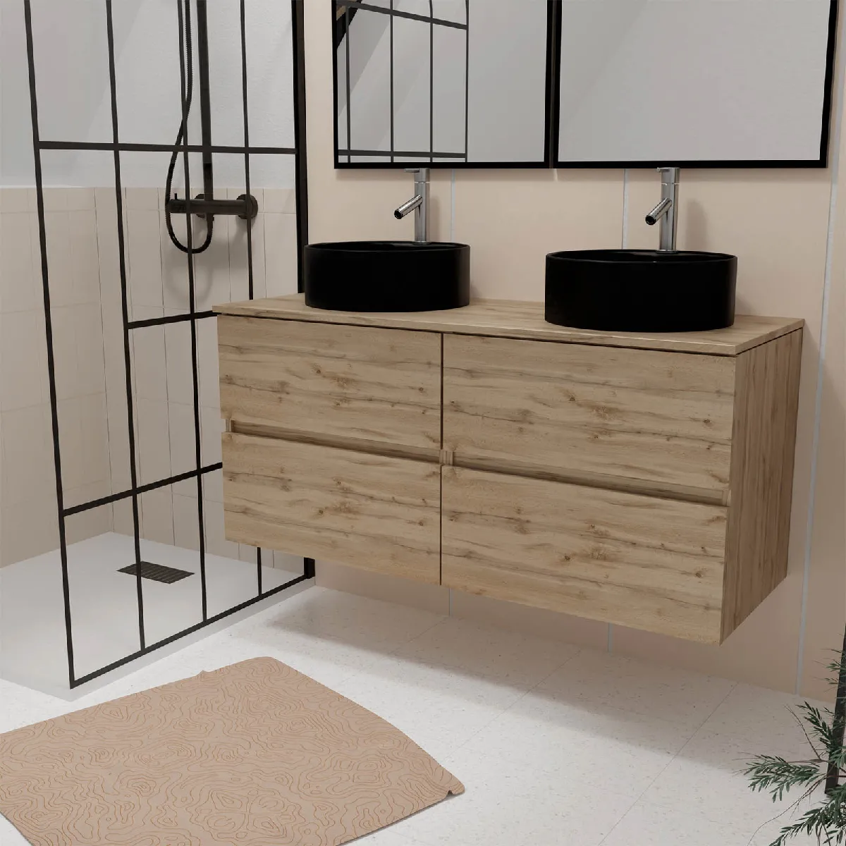 AURLANE Meuble salle de bain 120 cm