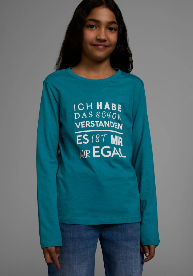 KIDSWORLD Langarmshirt »Ich hab das schon verstanden - es ist mir nur egal«, Langarm,  Basic-Passform,  mit Statements/Sprüchen