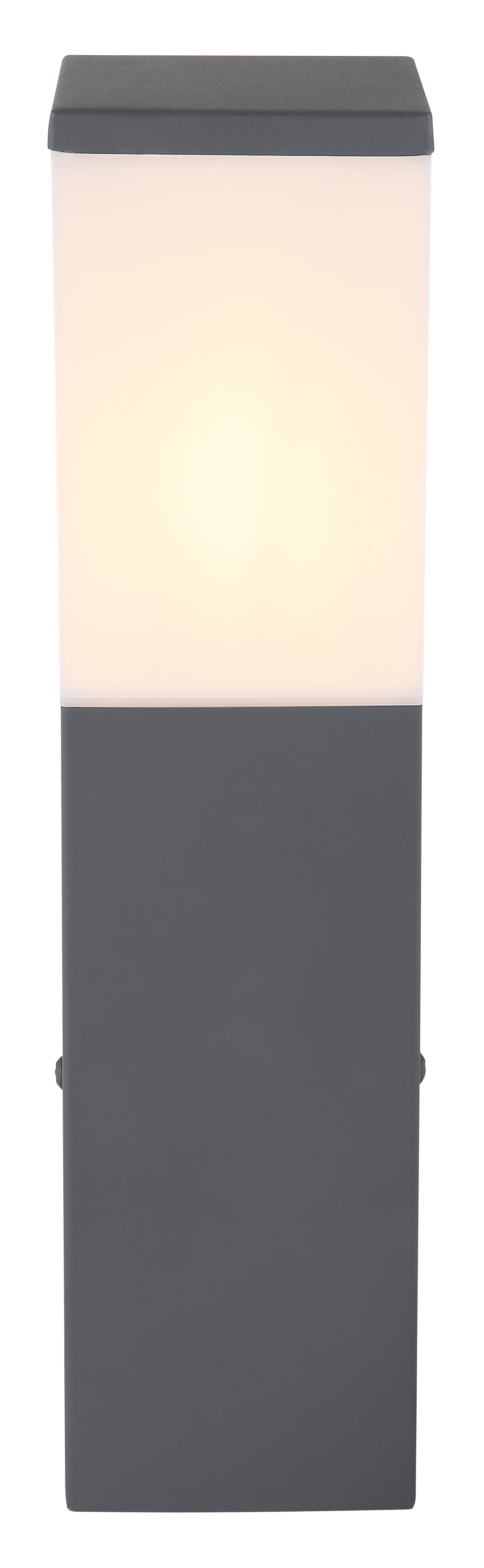 GLOBO LED Retrofit Außenwandleuchte Herri Anthrazit /Opalweiß 8x8cm H.33cm Metall,spritzwassergeschützt,Außen