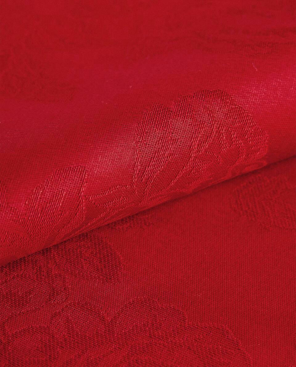 PACOTE DE GUARDANAPOS DE NATAL COM ESTAMPA FLORAL EM JACQUARD (PACOTE COM 2)
