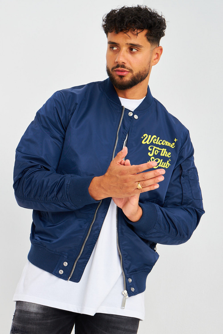 Bomber bleu marine Welcome to the Club
