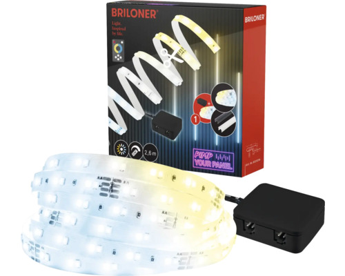 Pimp je Panel LED Strip Starter Set CCT 500 lm 3000 K verstelbaar wit 2,6 m 230V geschikt voor akoestische panelen