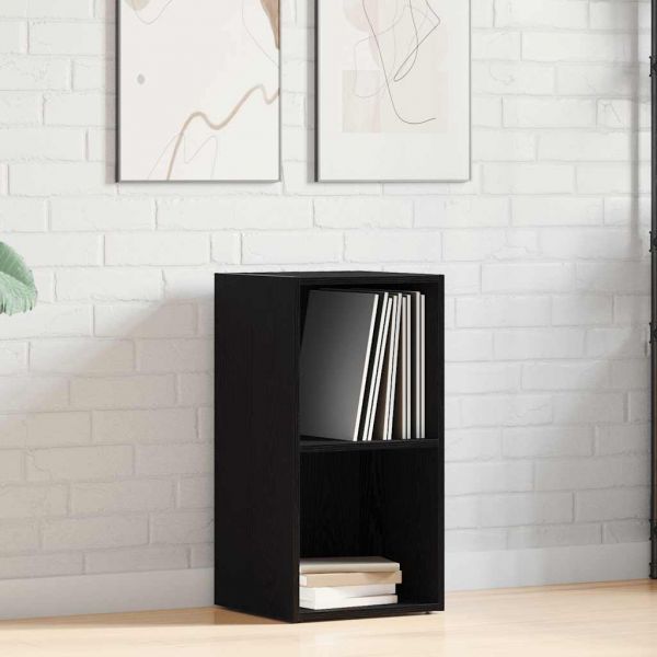 vidaXL Banco Sapateira 71x34x36 cm Derivados Madeira Carvalho Preto - 3840905030