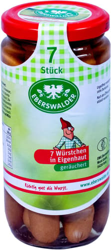 Würstchen i. z. Eigenhaut im Glas
