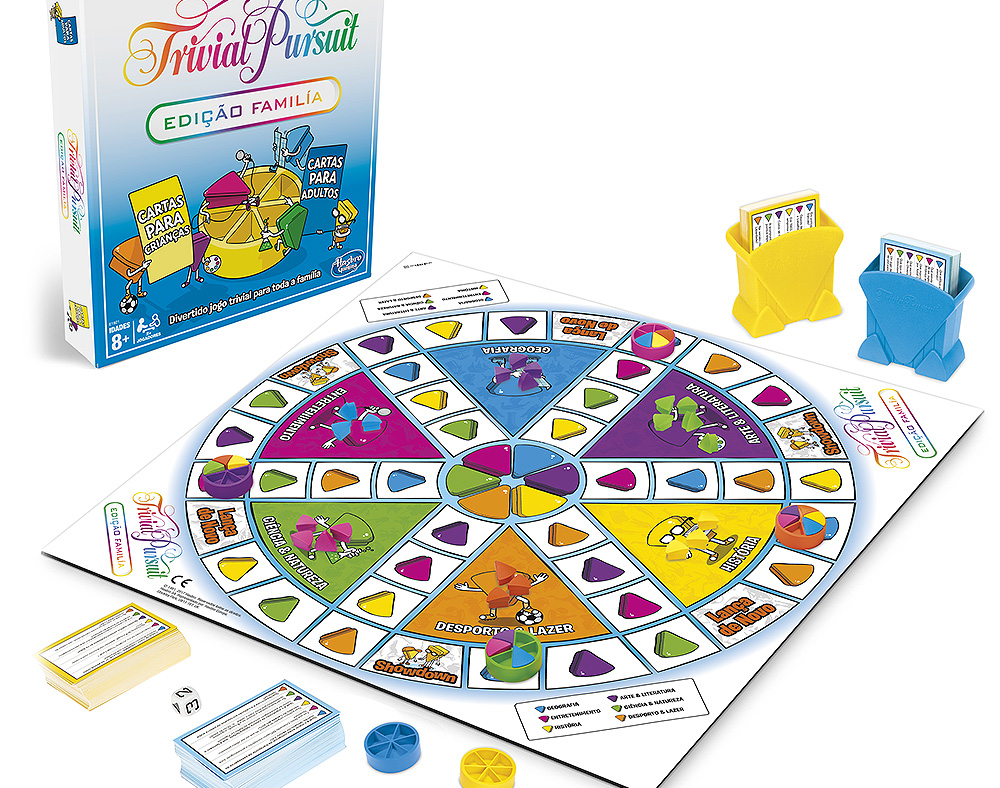 JOGO TRIVIAL PURSUIT HASBRO EDIÇÃO FAMILIA