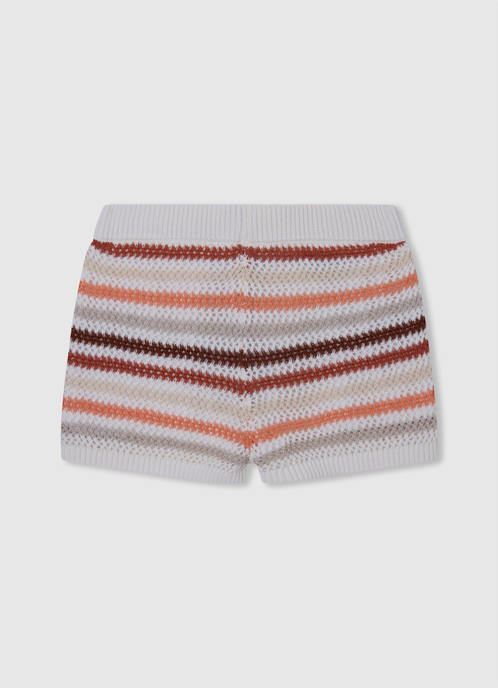 Shorts estampados listrados Coraline - multicolorido