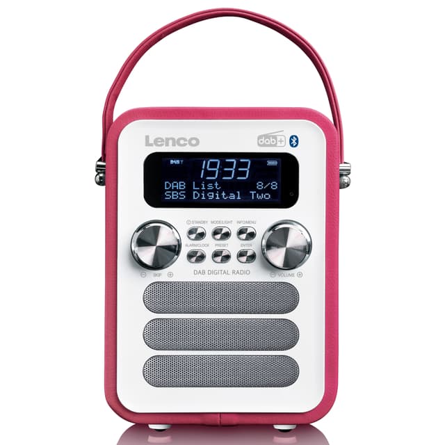Lenco PDR-051 DAB Radio, Pink/Hvid